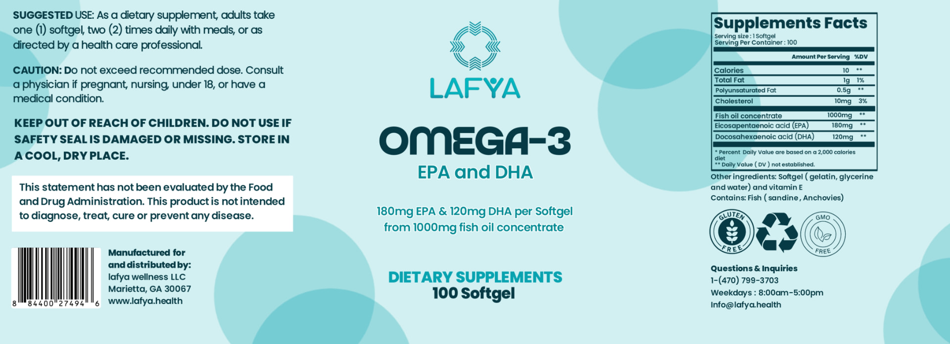 Omega-3 complete product label